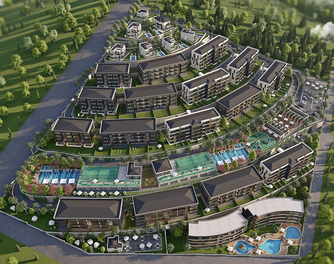 Skyline Akbük - Akbük'te Satılık Daire, Villa Projesi